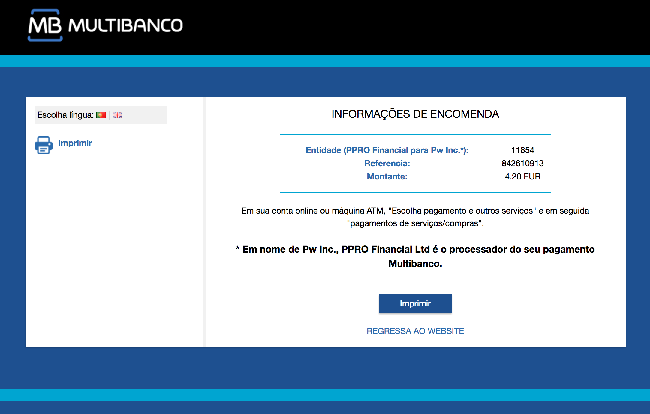 Multibanco voucher example