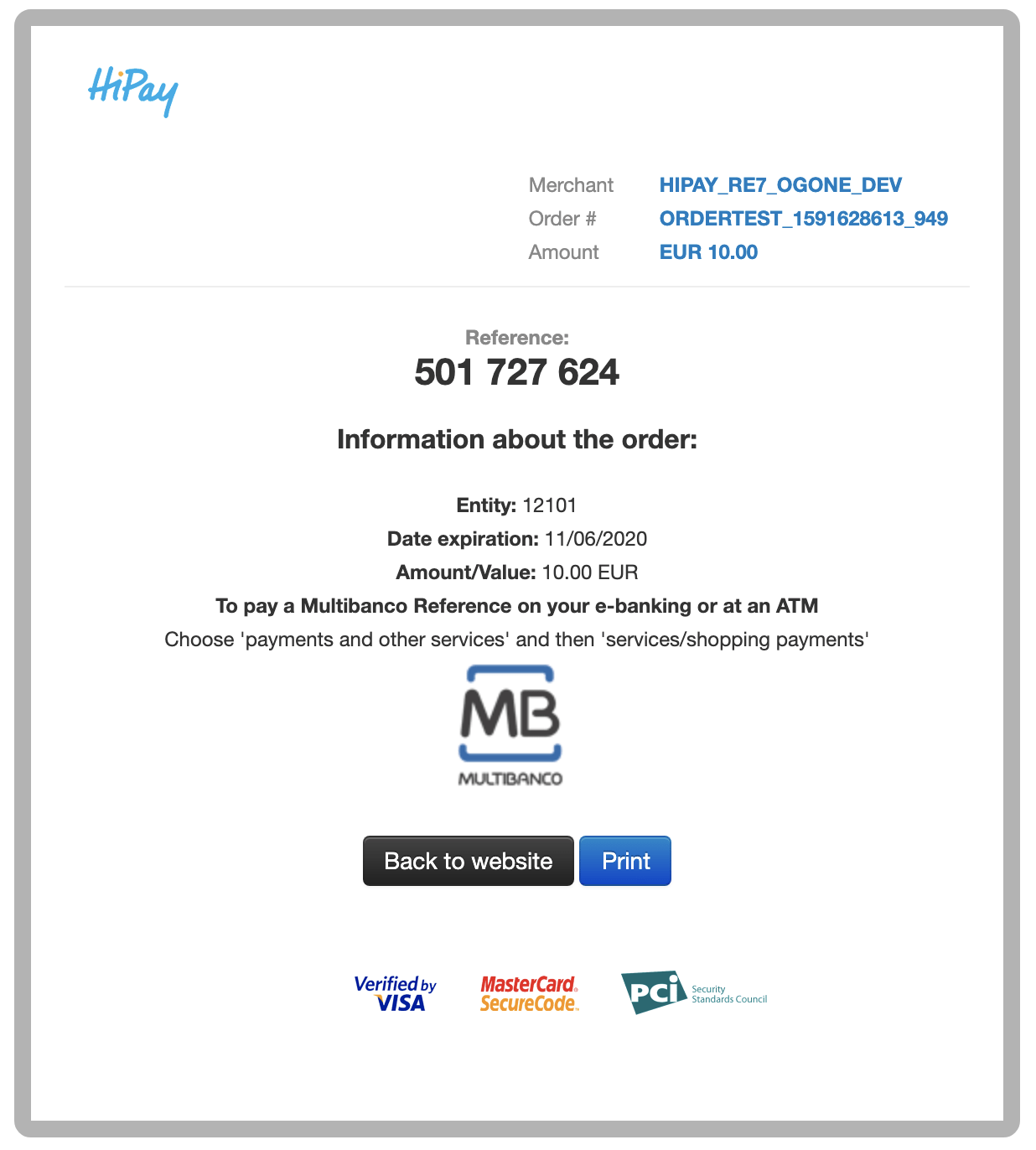 Multibanco voucher example