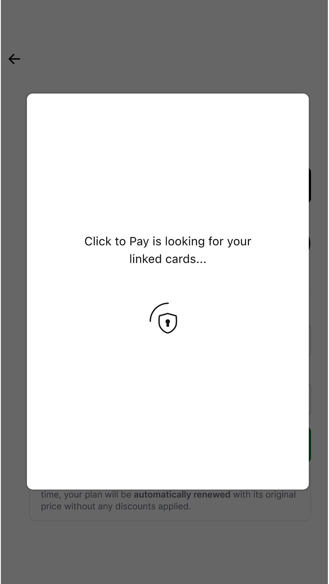Click to Pay checkout example