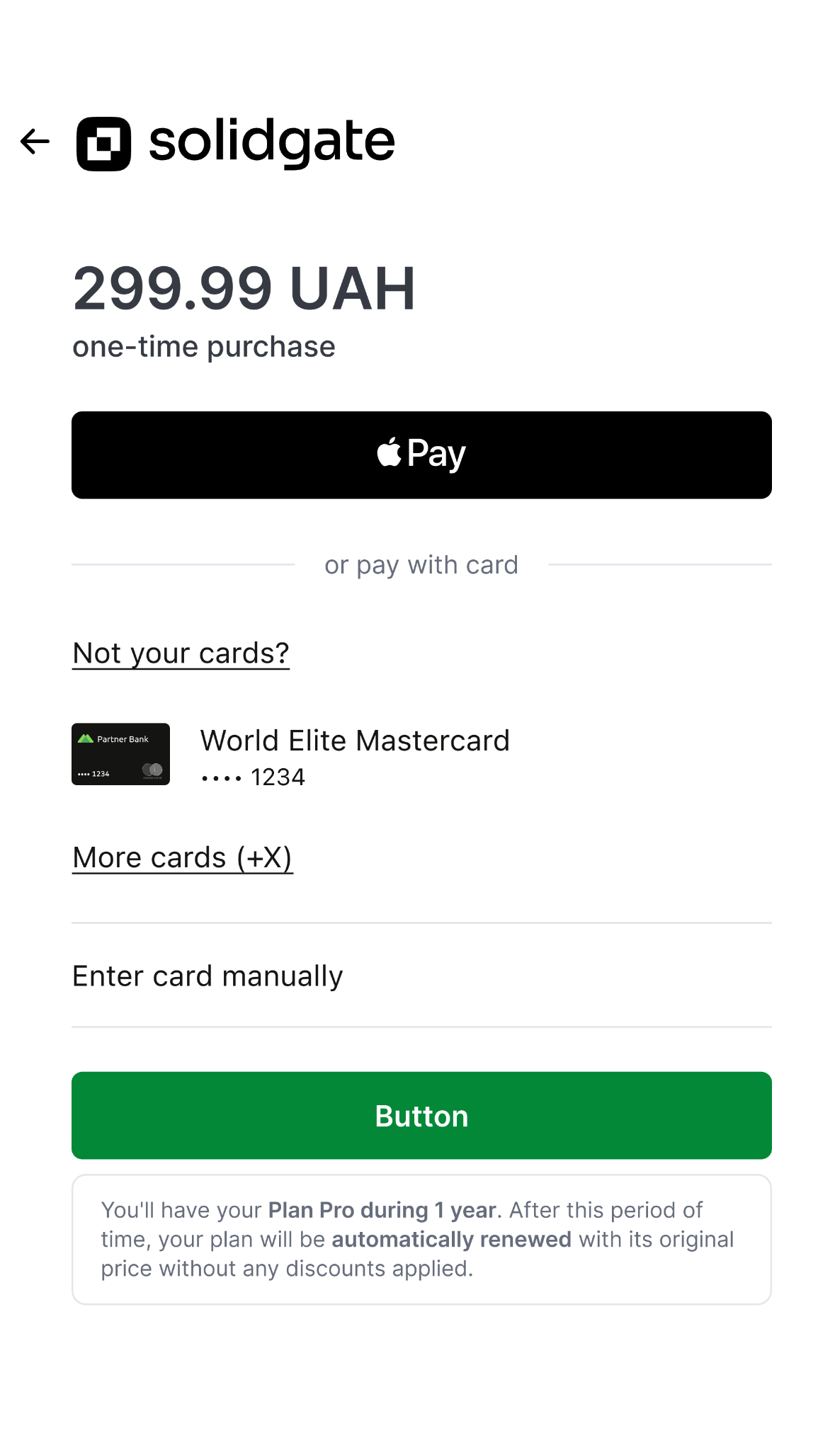 Click to Pay checkout example