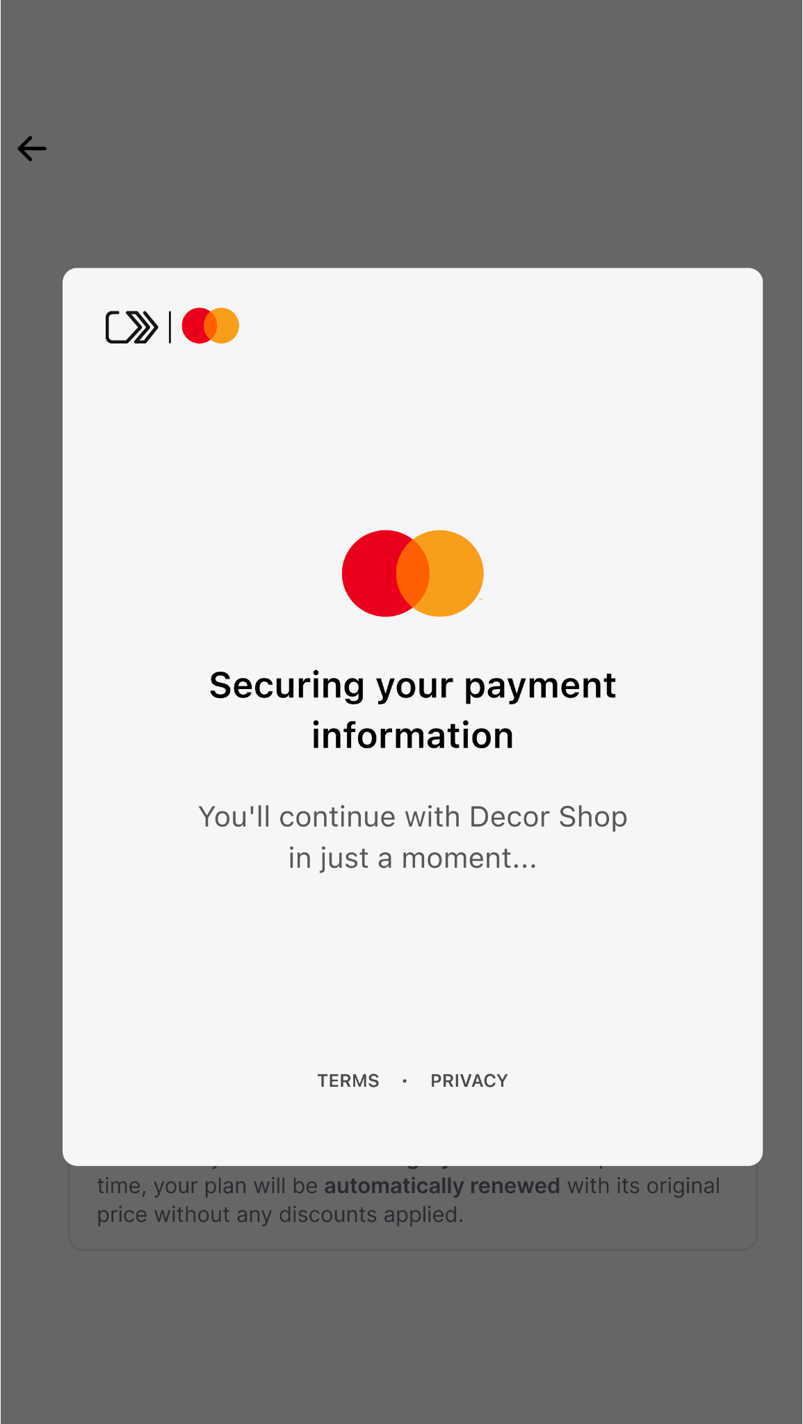 Click to Pay checkout example