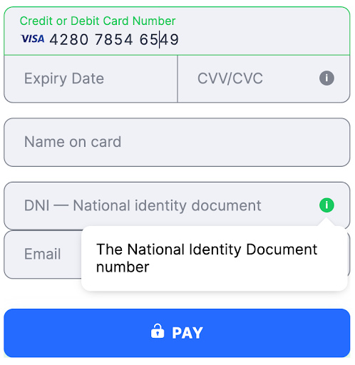 Flat template Argentina DNI