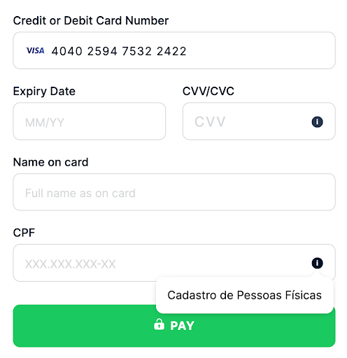 Default template Brazil CPF