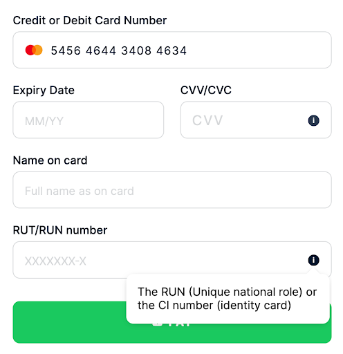 Default template Chile Rol Único Tributario