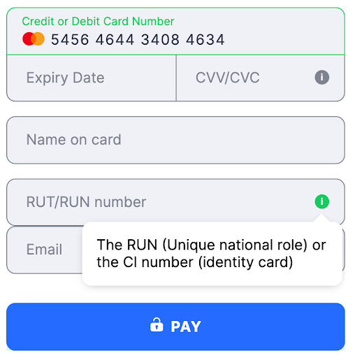 Flat template Chile Rol Único Tributario