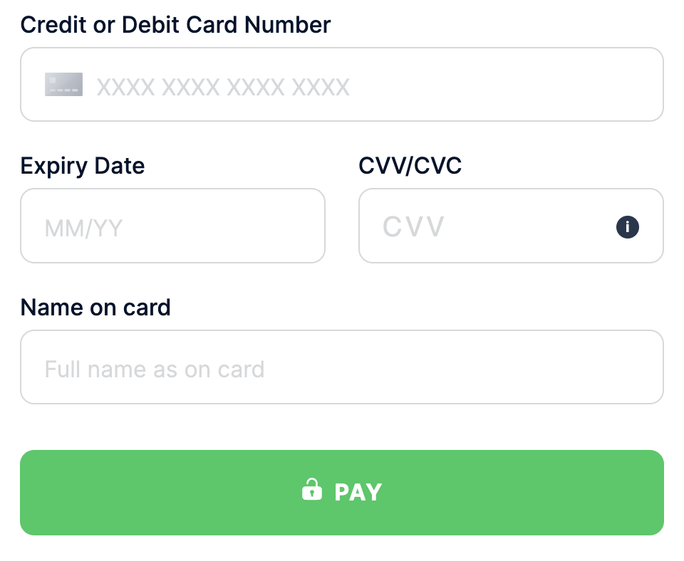 Default template Name on card