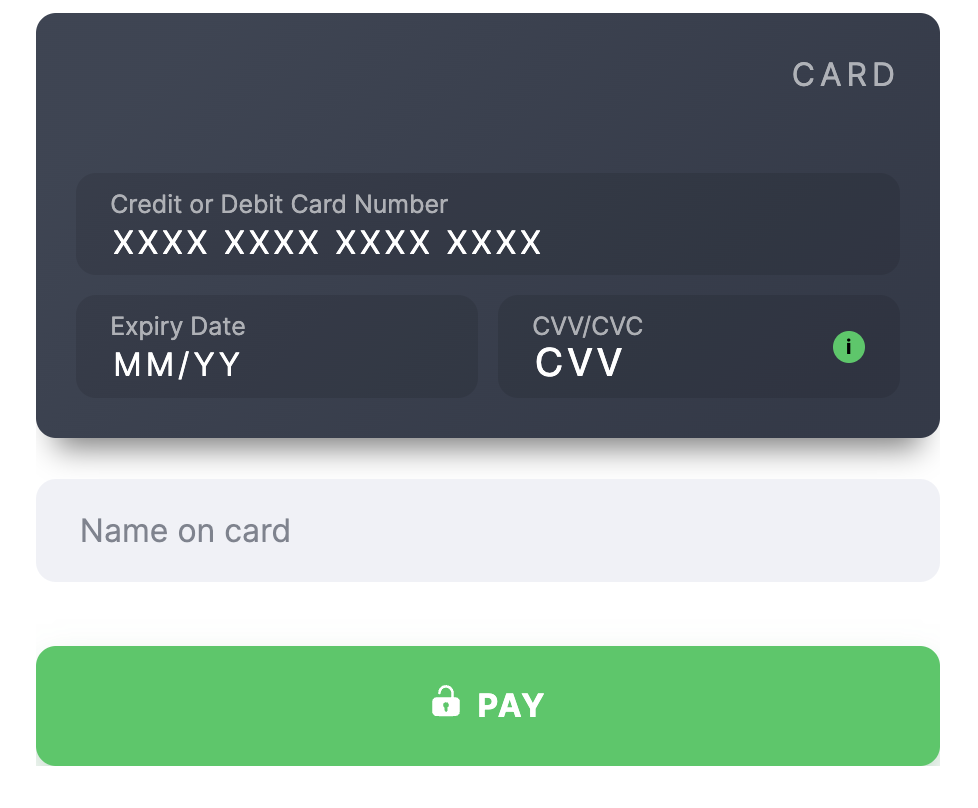 Card template Name on card