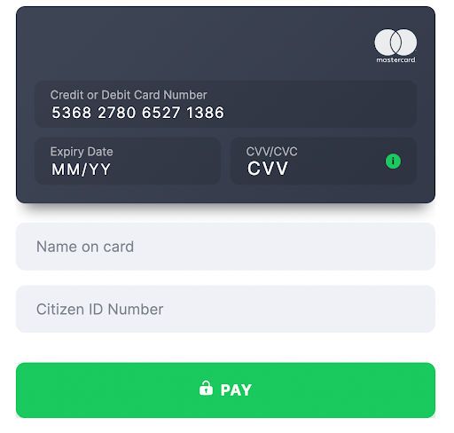 Card template China Citizen ID Number