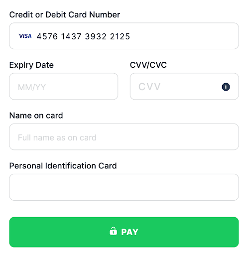Default template El Salvador Personal Identification Card