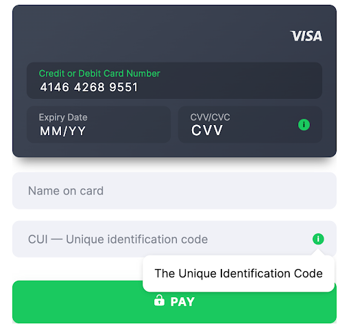 Card template Guatemala CUI