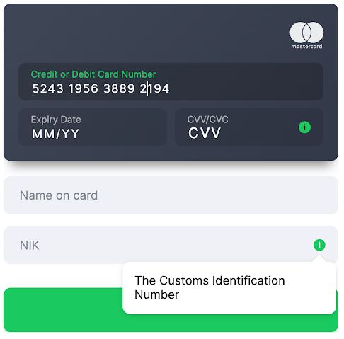 Card template Indonesia NIK
