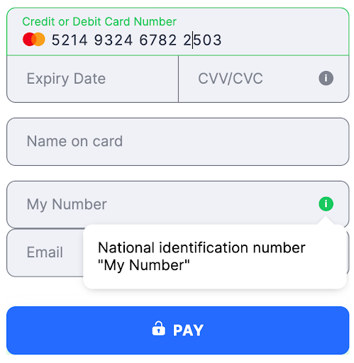 Flat template Japan My Number