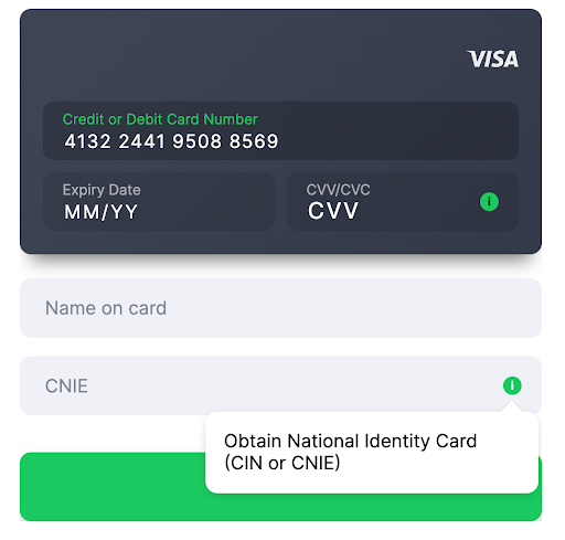 Card template Morocco CNIE