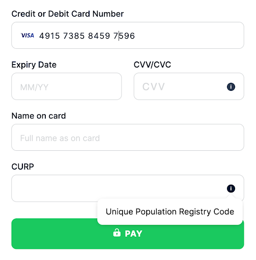 Default template Mexico CURP