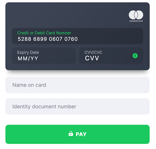 Card template Paraguay Cédula de Identidad