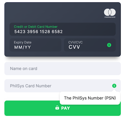 Card template Philippines PSN