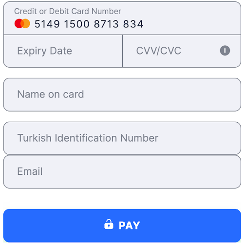 Flat template Turkey T.C. Kimlik No.