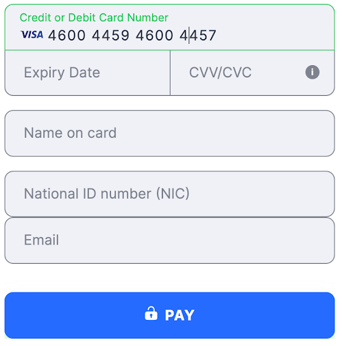 Flat template Uganda National ID number (NIC)