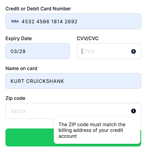 Default template United States ZIP code